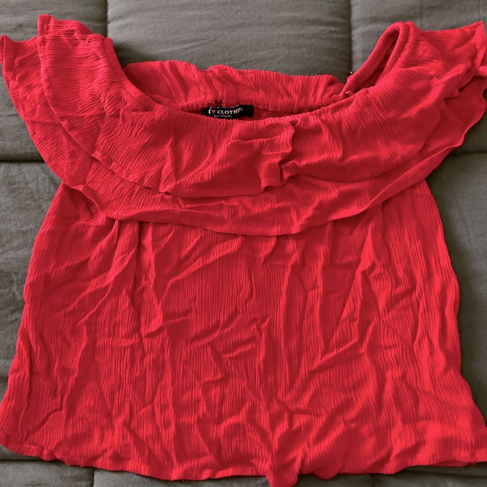 Cropped off the shoulder blouse!